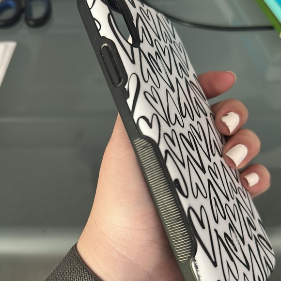 Casely Open Hearts Black and White iPhone XS Max Phone Case - Picture 3 of 4